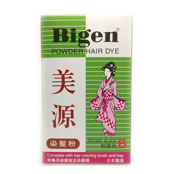 Bigen Powder Hair Dye - Brown Black Color B 6g Japan - 3 packs