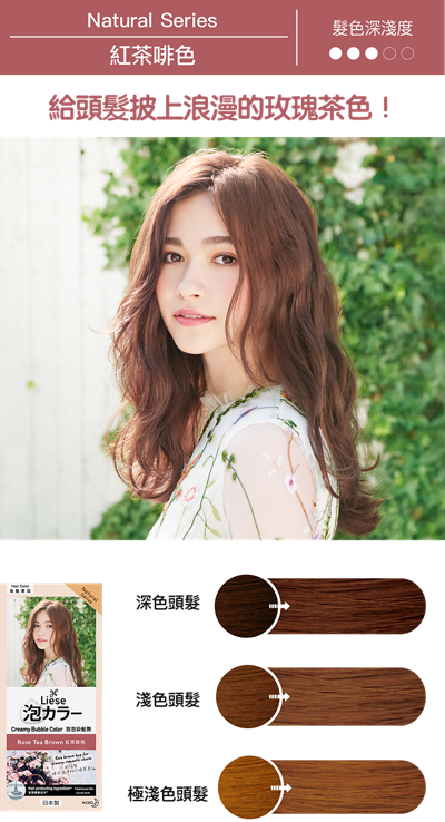 KAO Liese Soft Bubble Hair Color (Rose Tea Brown) - New Package