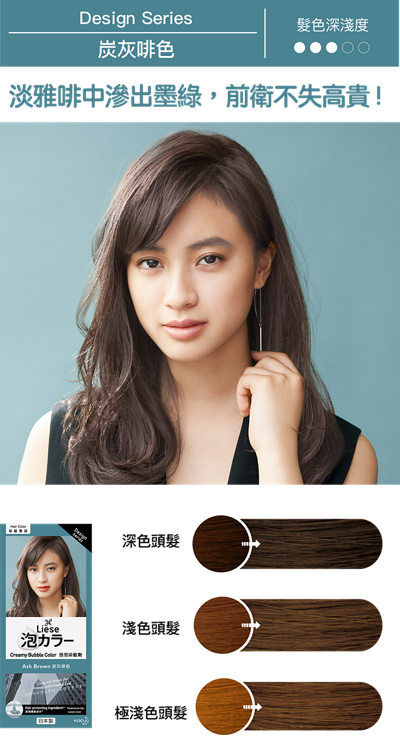 KAO Liese Soft Bubble Hair Color (Ash Brown) - New Package